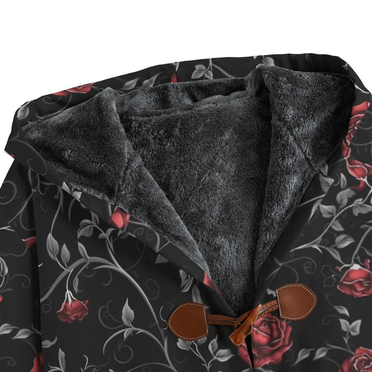 Wilting Roses Button Fleece Windbreaker