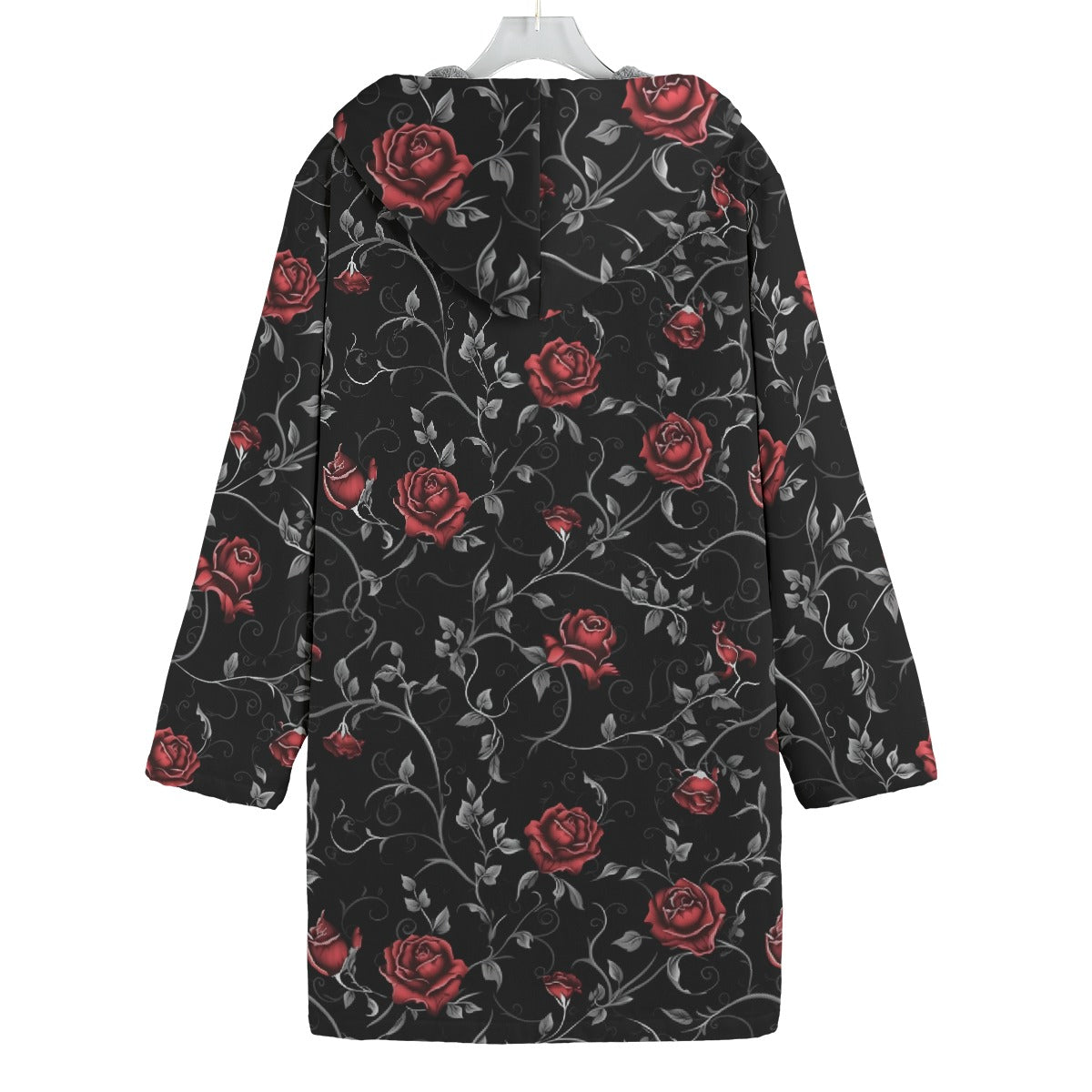 Wilting Roses Button Fleece Windbreaker