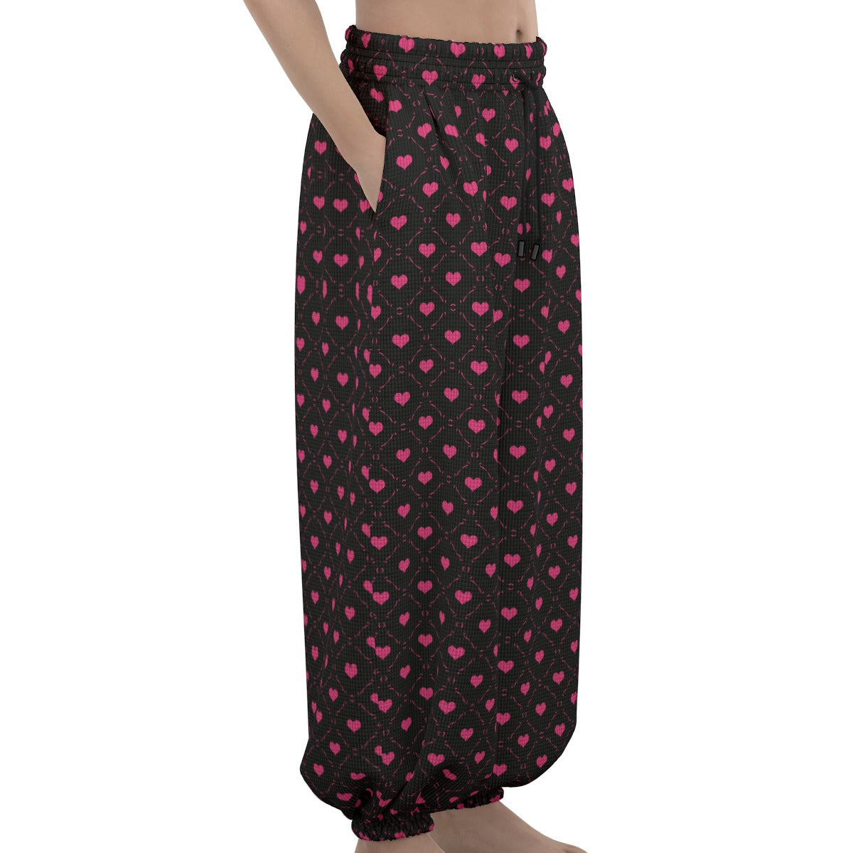 Little Pink Hearts Lantern Pants