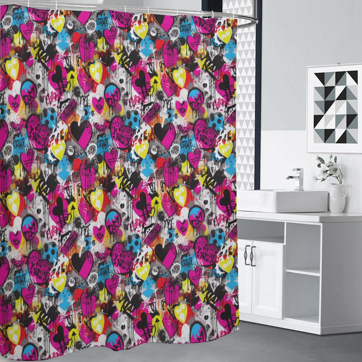 Rebel Love Shower Curtains