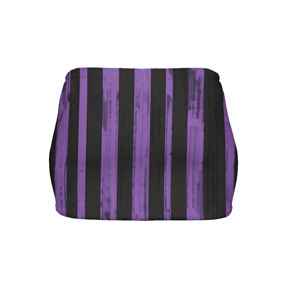 Purple Stripes Slinky Micro Mini Skirt