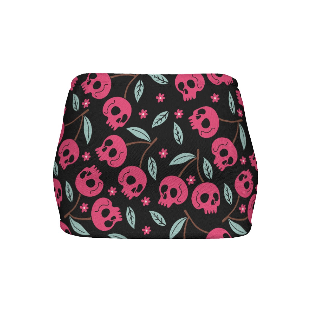 Cherry Skulls Slinky Micro Mini Skirt