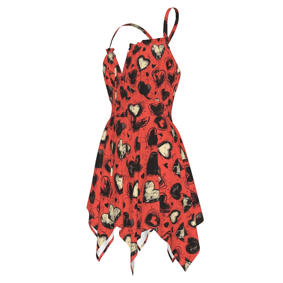 Arty Hearts Slip Dress