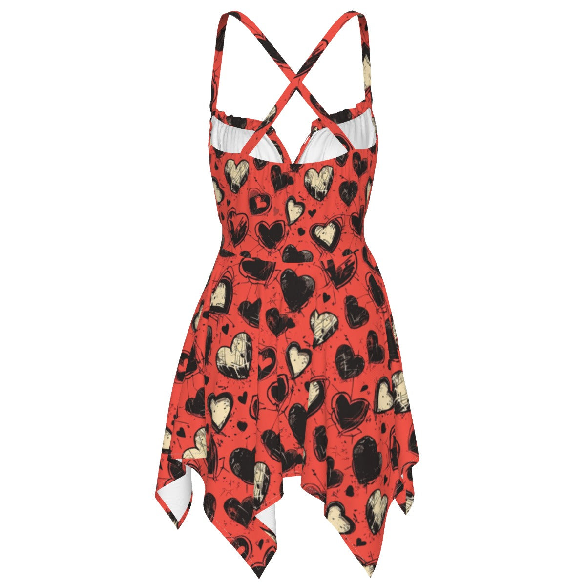 Arty Hearts Slip Dress