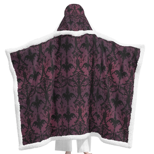 Gothic Purple Wearable Hooded Blanket