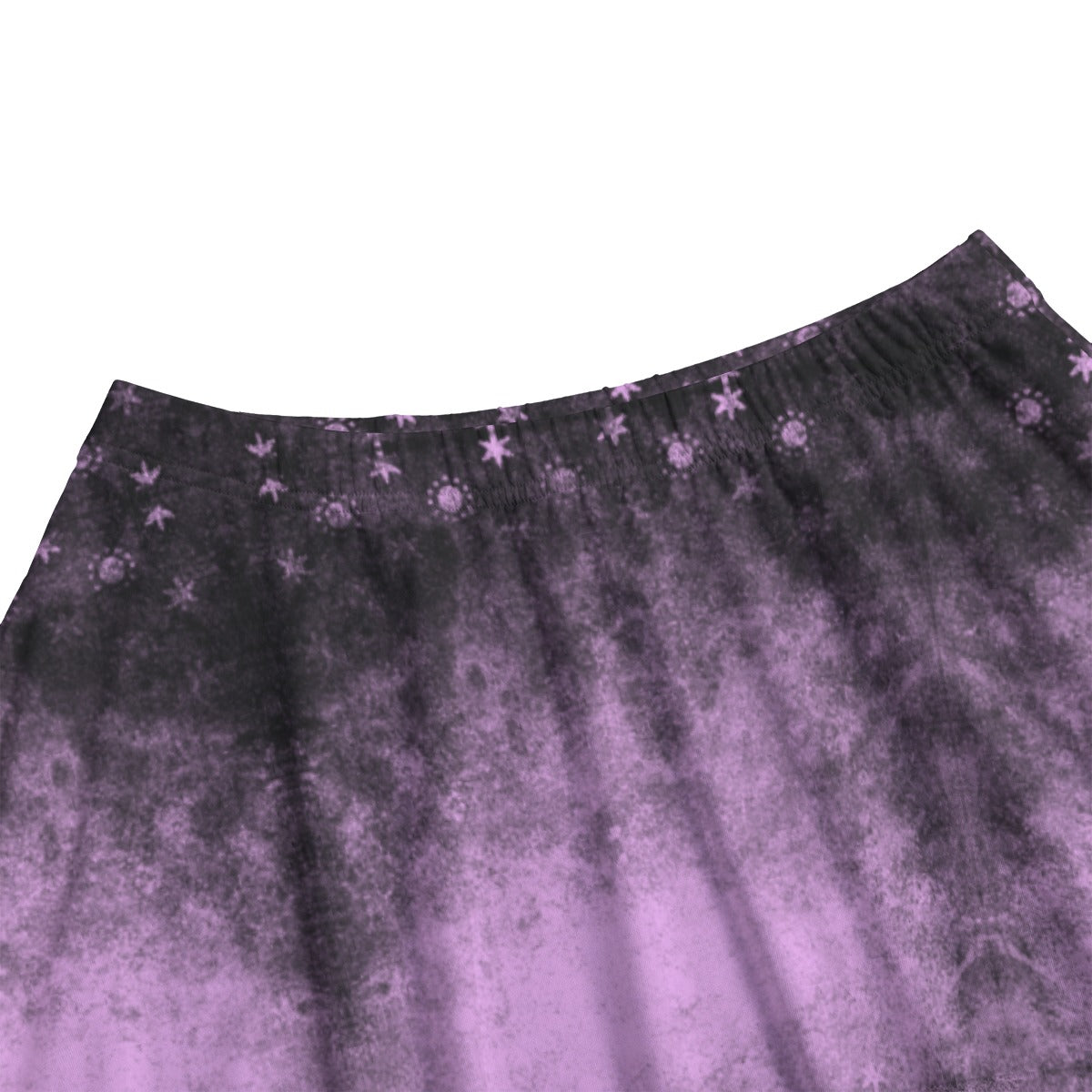 Gothic Purple And Black Long Maxi Skirt With Pockets