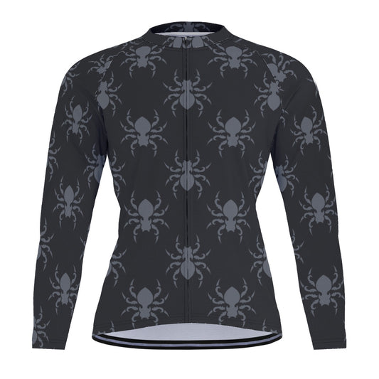 Gothic Spiders Raglan Men's Cycling Jersey With Long Sleeve