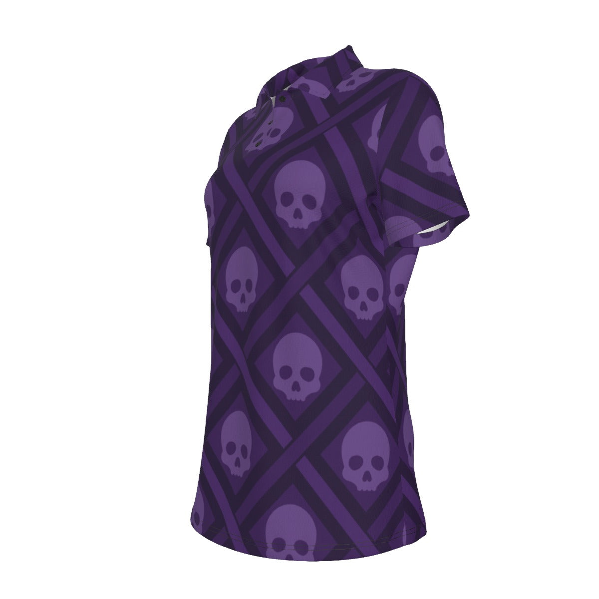 Purple Skulls Women's Polo Shirt