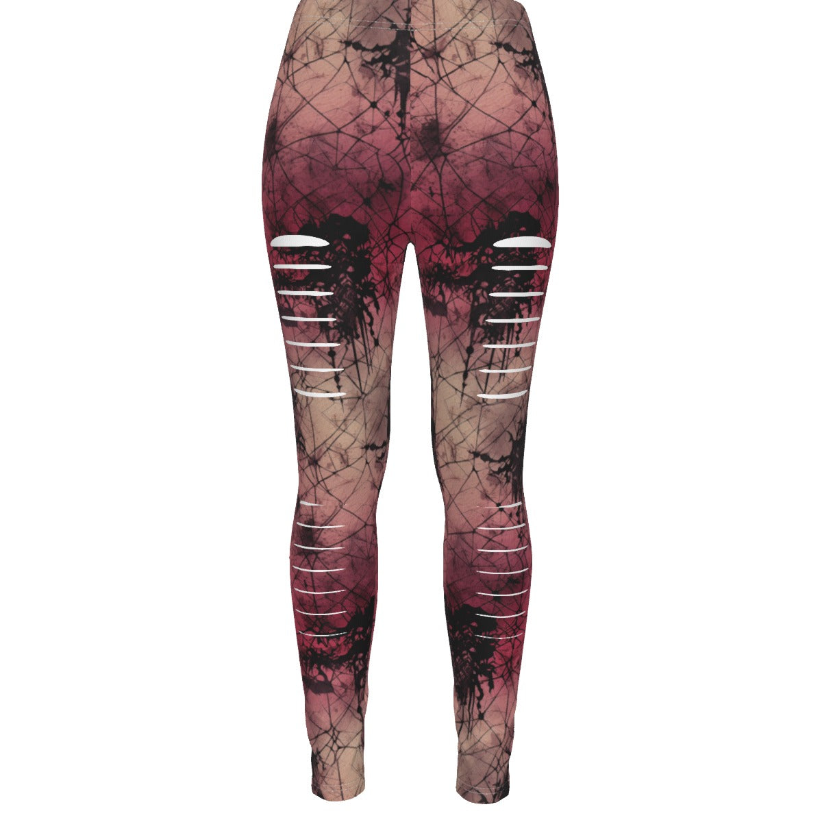 Gothic Pink Distress Ripped Leggings