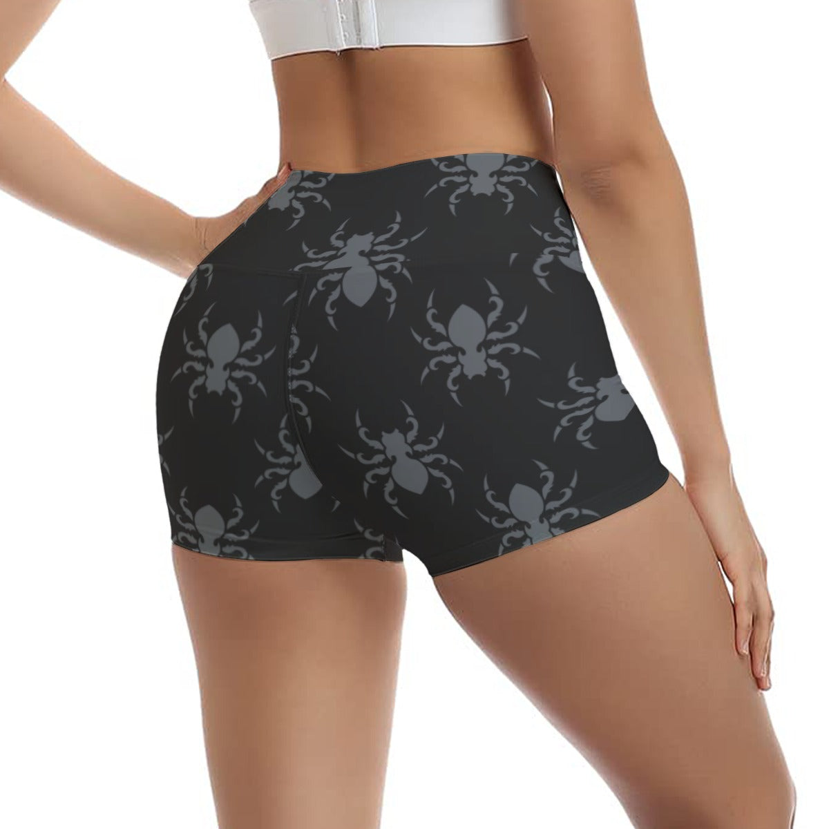 Gothic Spiders Ultra-Short Yoga Shorts