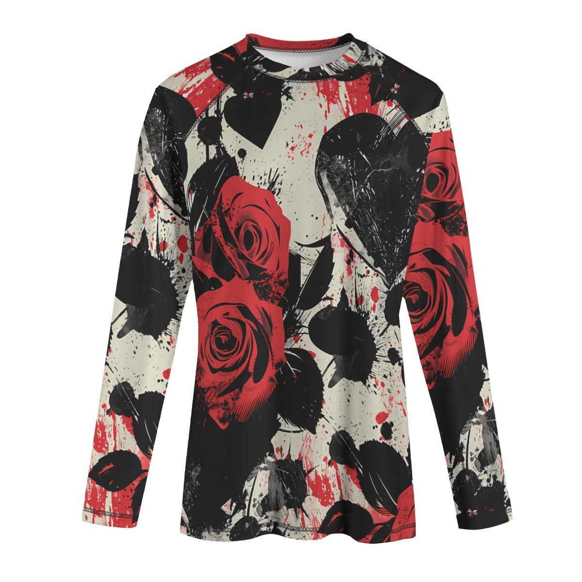 Roses And Hearts Yoga Long Sleeve Shirt