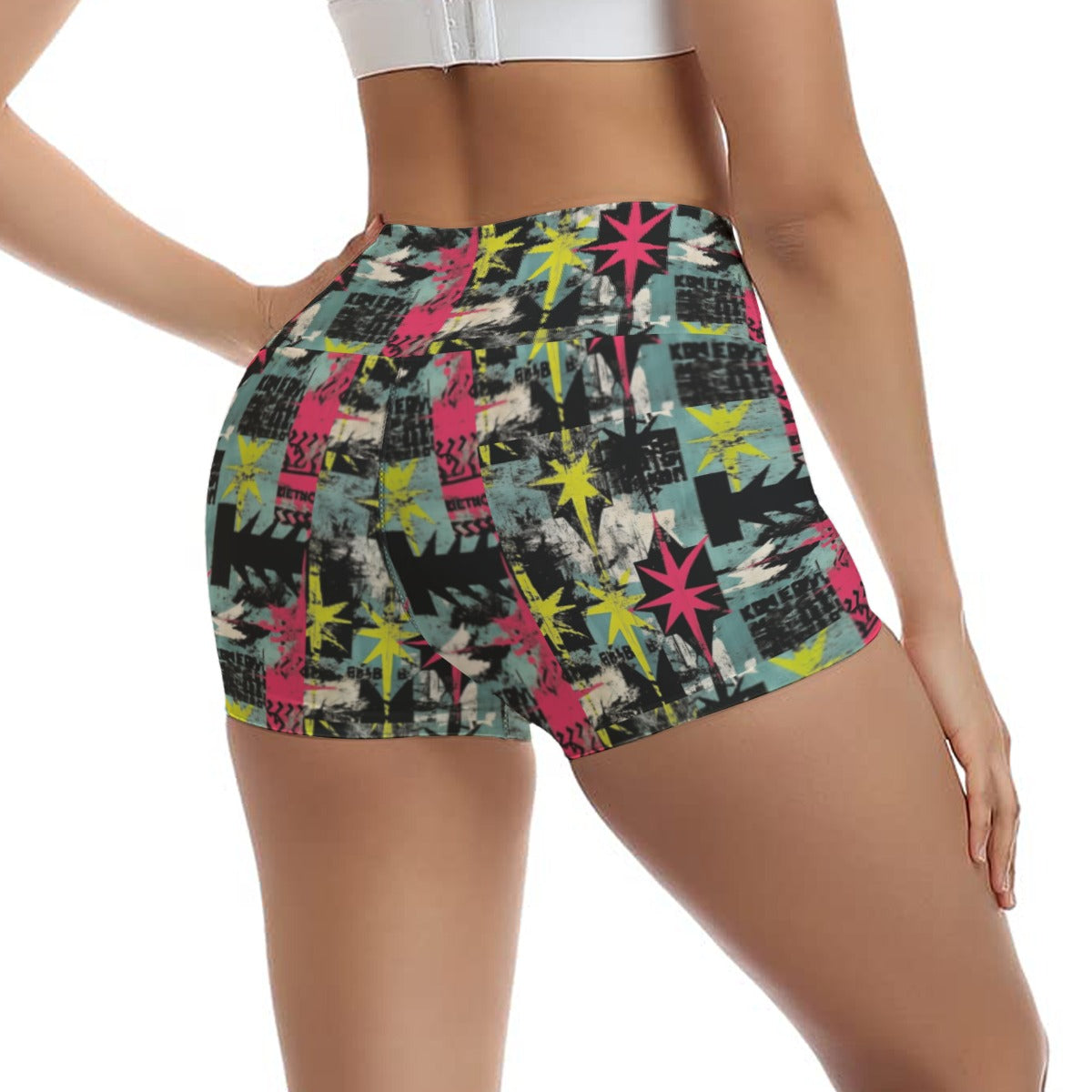 Rebel Punk Ultra-Short Yoga Shorts