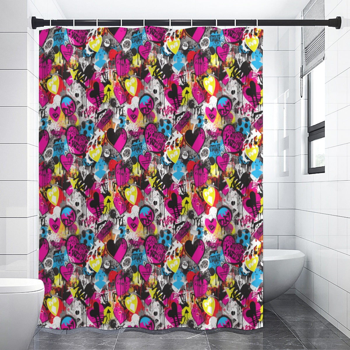 Rebel Love Shower Curtains