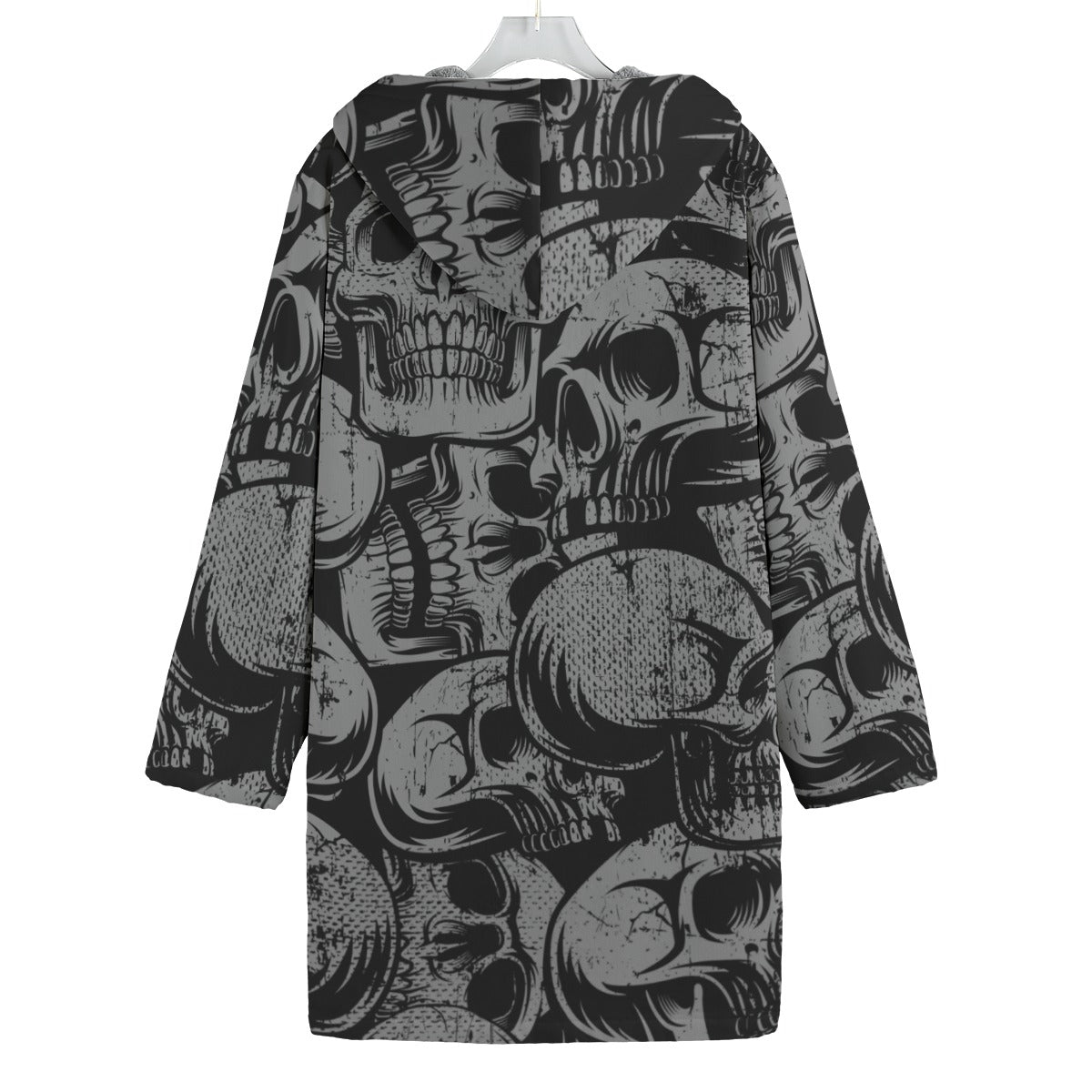 Silver Skulls Button Fleece Windbreaker