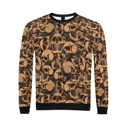 Bronze Skulls Men's Crew Neck Sweatshirt