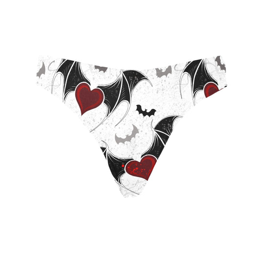 Bats And Hearts Classic Thong