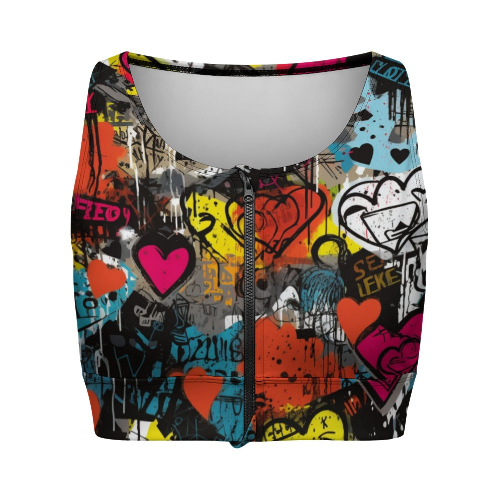 Rebel Hearts Yoga Zipper Vest