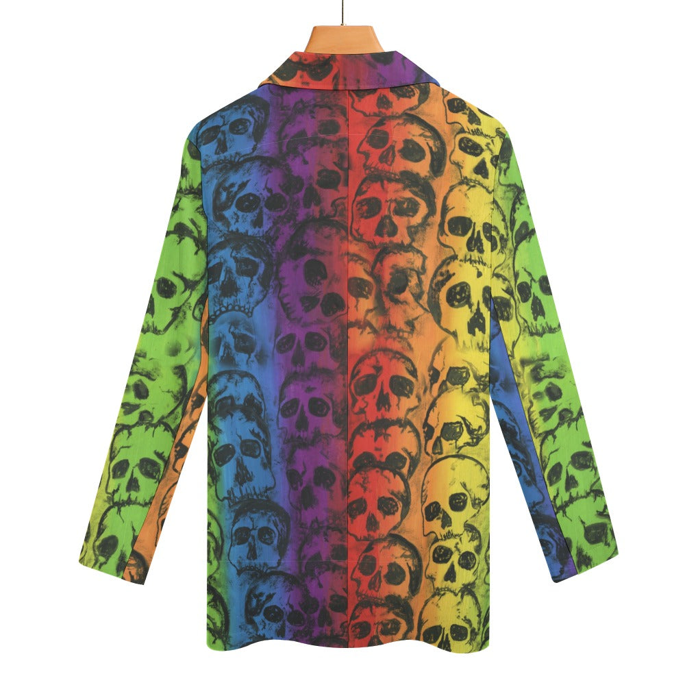 Rainbow Skulls Casual Suit Jacket