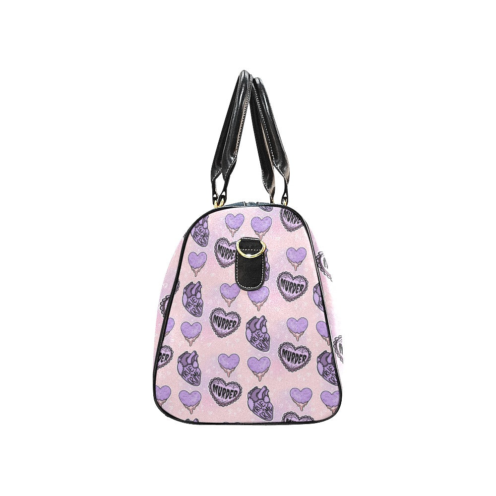 Gothic Candy Hearts Large Travel Bag