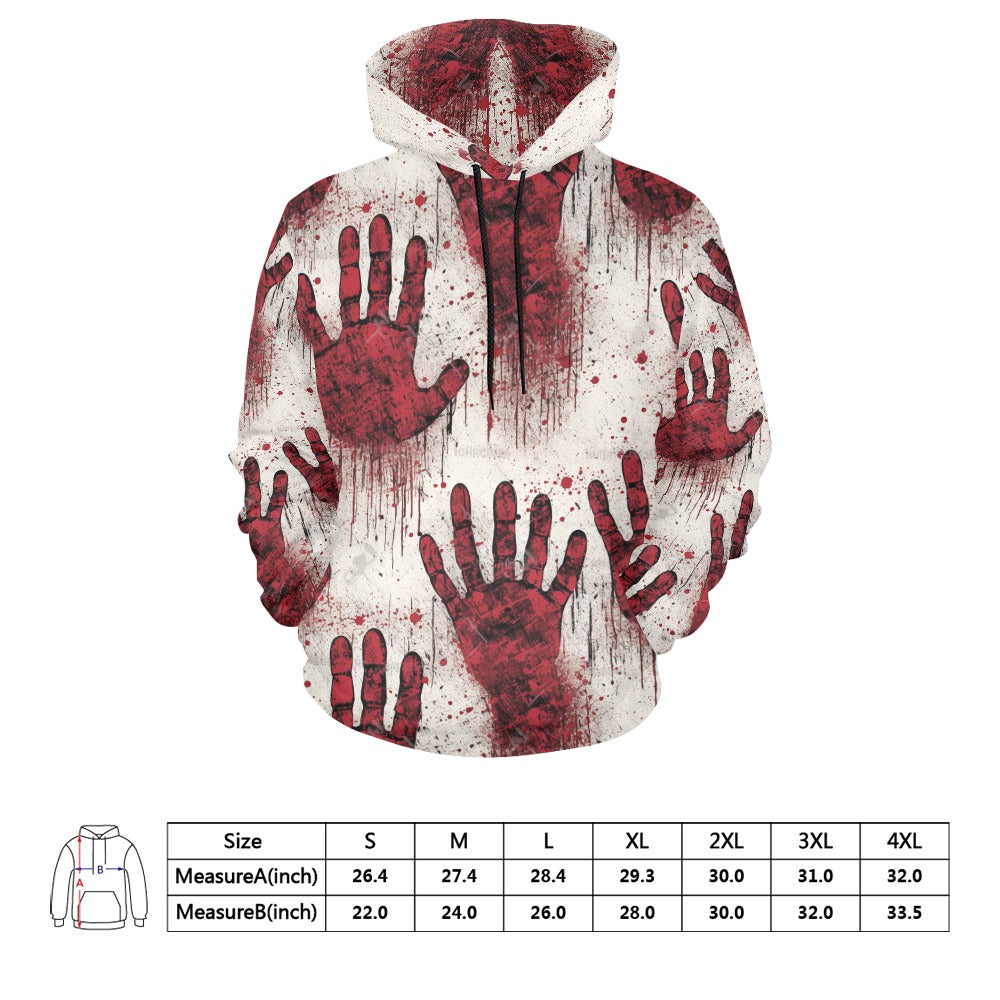 Bloody Hand Prints Hoodie