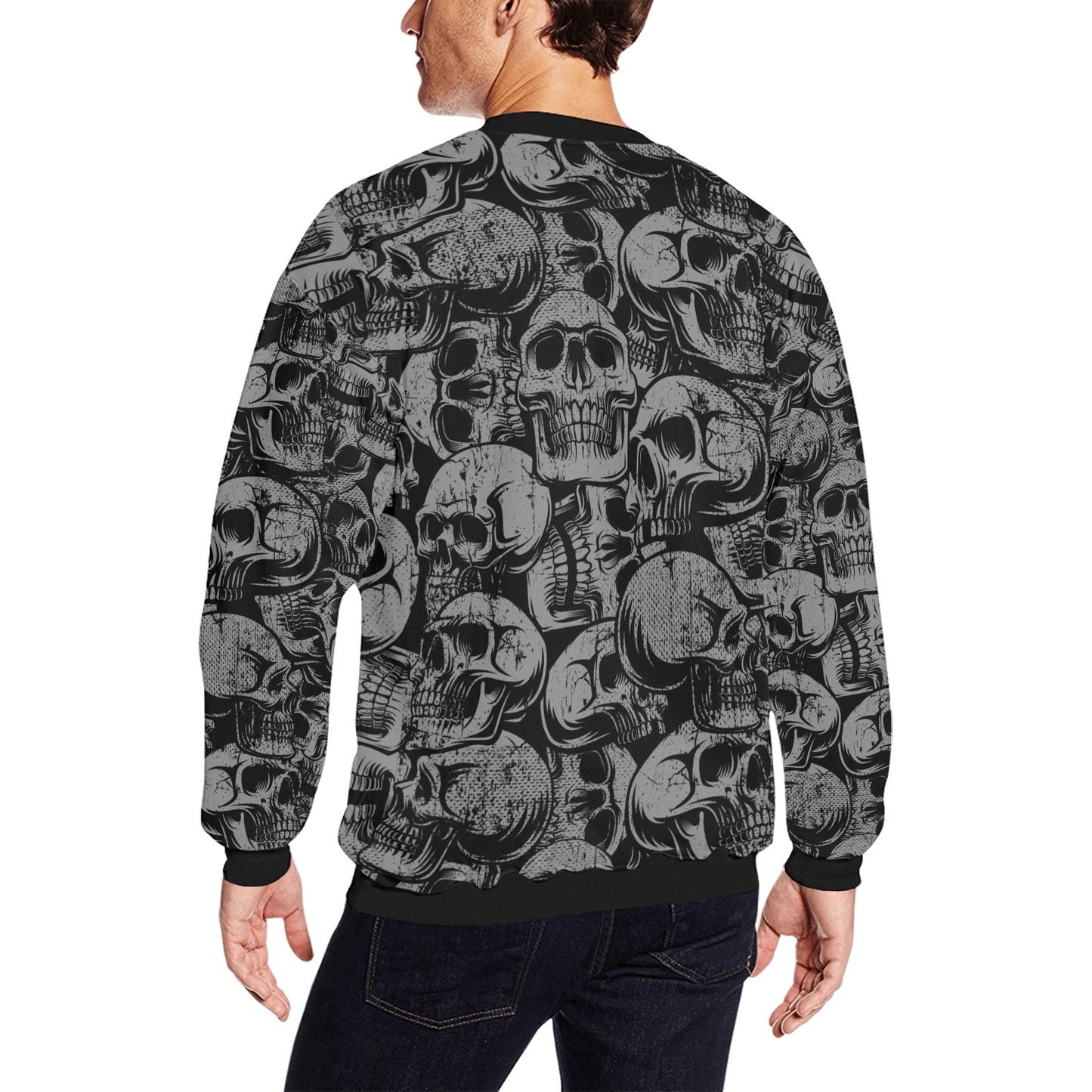 Silver Skulls Men's Crew Neck Sweatshirt