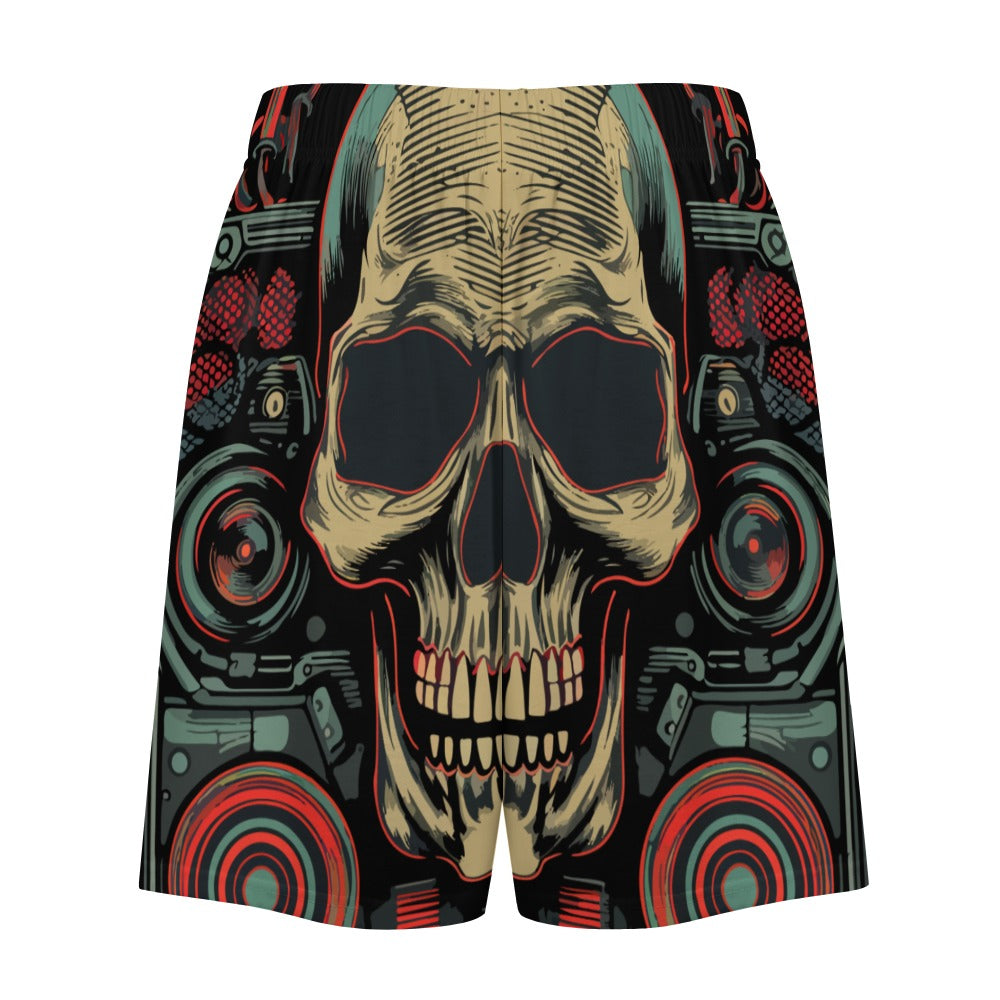 Skull Beats Ice Silk Pajama Shorts