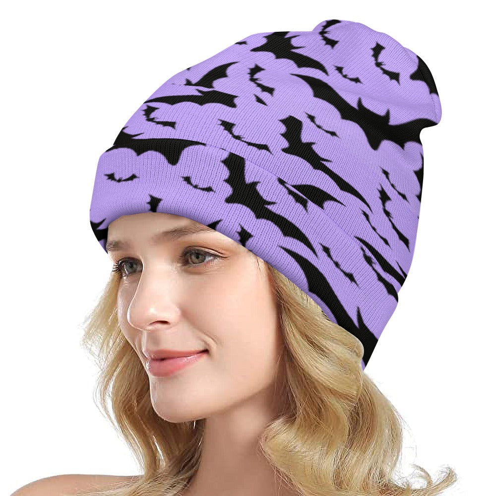 Bats On Purple Beanie