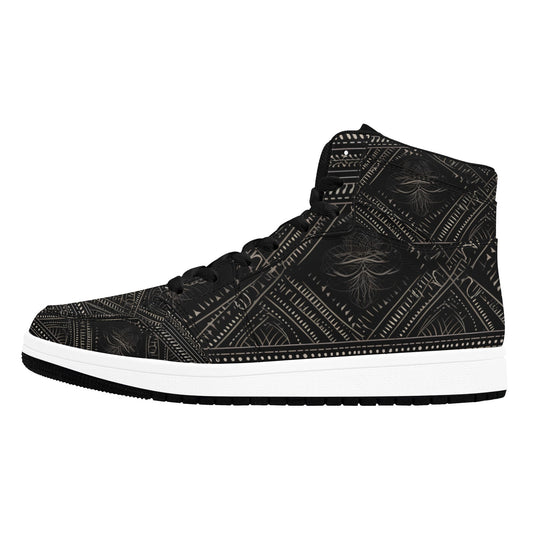 Gothic Design Men's High Top Sneakers