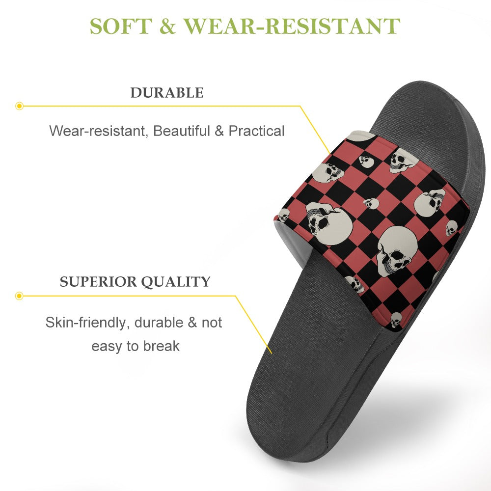 Checkers And Skulls PVC Sandals