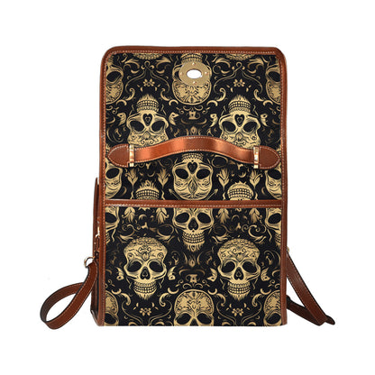 Stylized Skulls Waterproof Canvas Bag