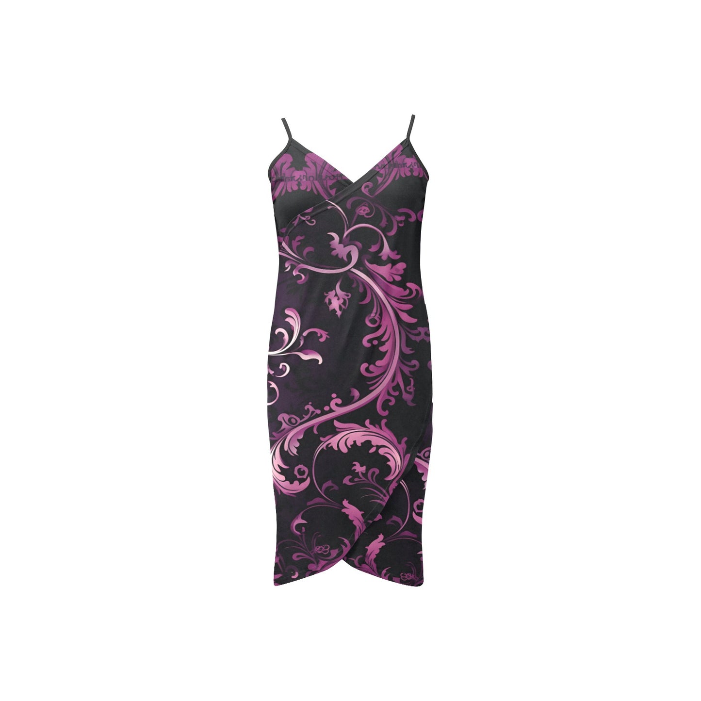 Gothic Purple Spaghetti Strap Backless Beach Dress