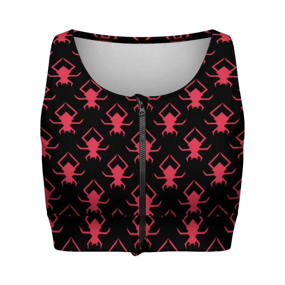 Pink Spiders Yoga Zipper Vest