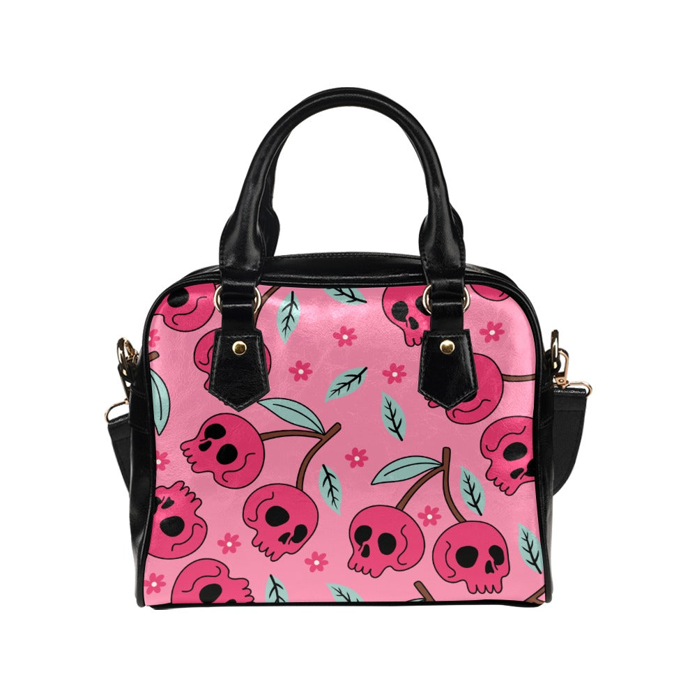 Cherry Skulls Shoulder Handbag