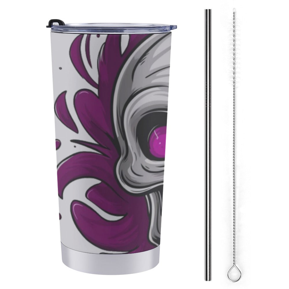 Purple Skull 20 Oz Travel  Mug