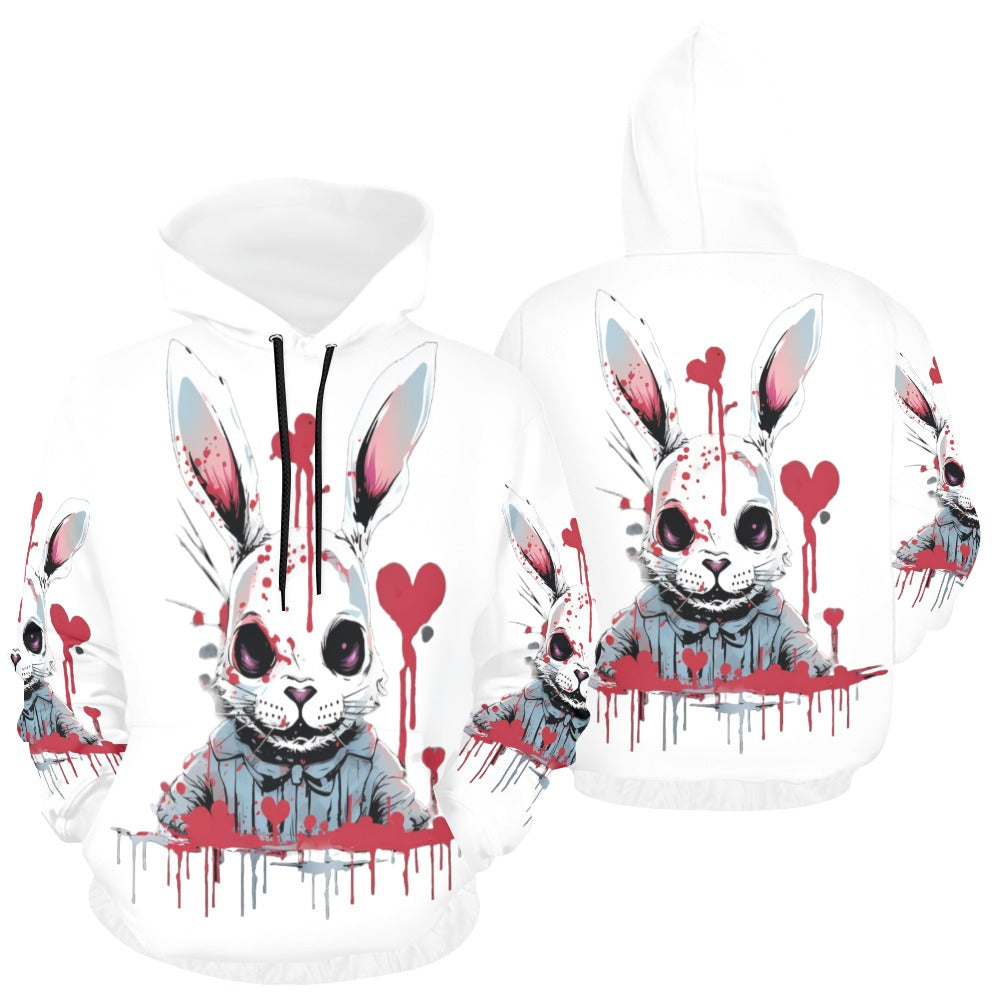 White bunny online hoodie