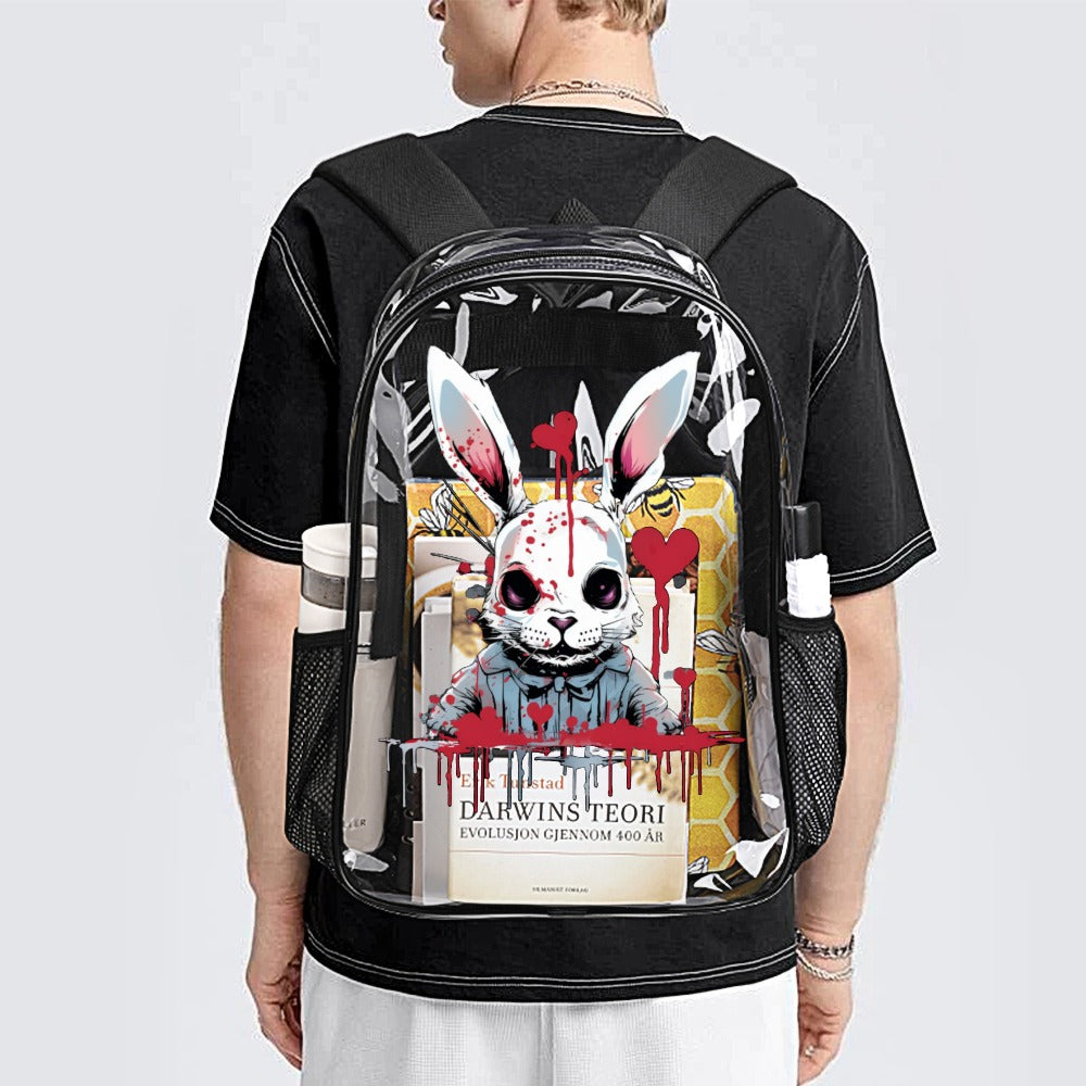 Crazy Bunny Transparent Backpack