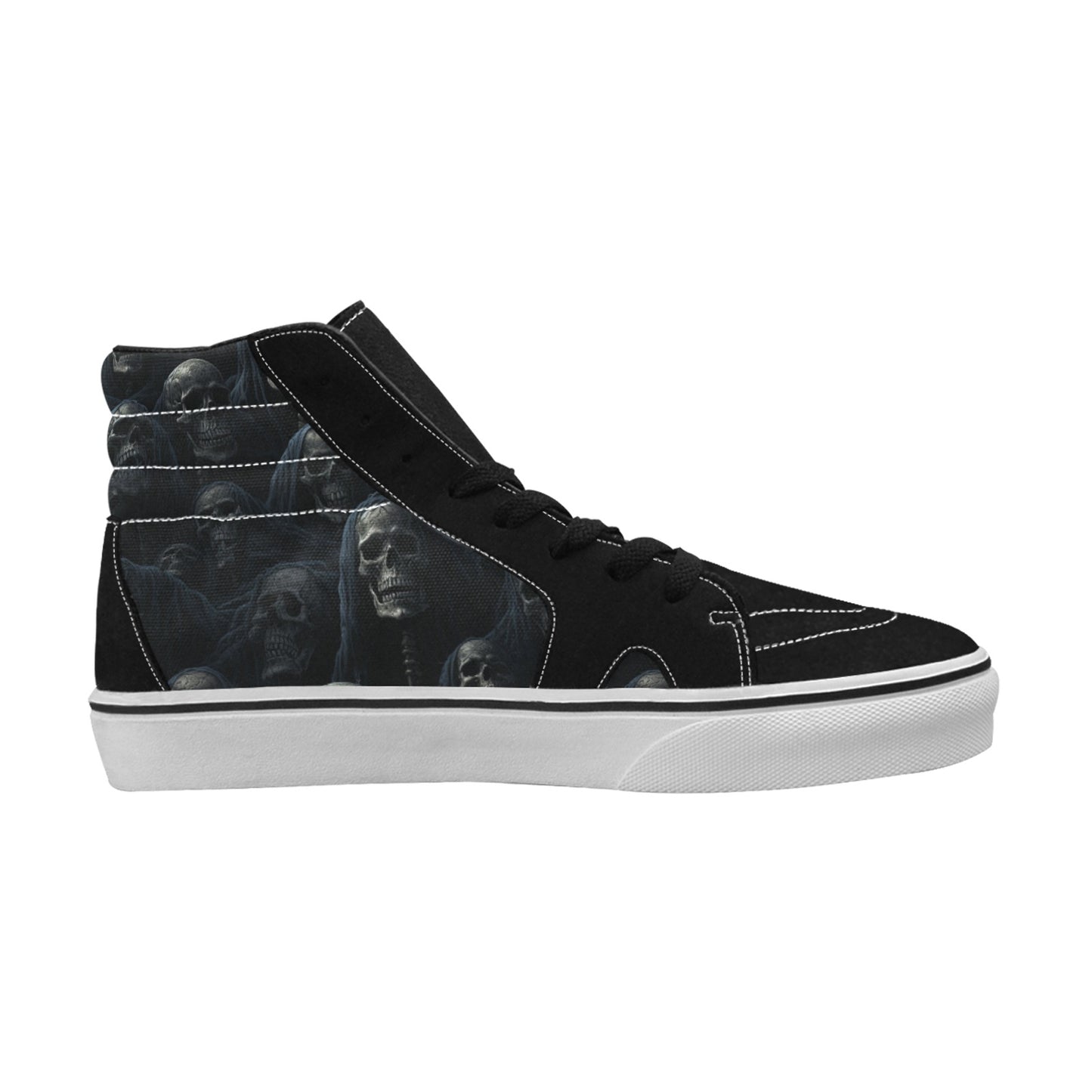 The Reaper Is Watching High Top Canvas Shoes