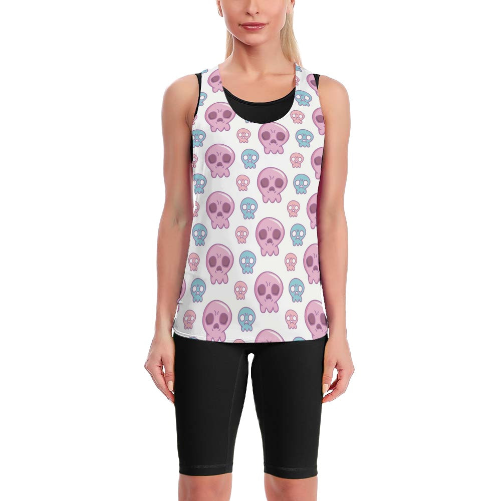 Candy Skulls Sweat-Absorbing Comfortable Yoga Vest