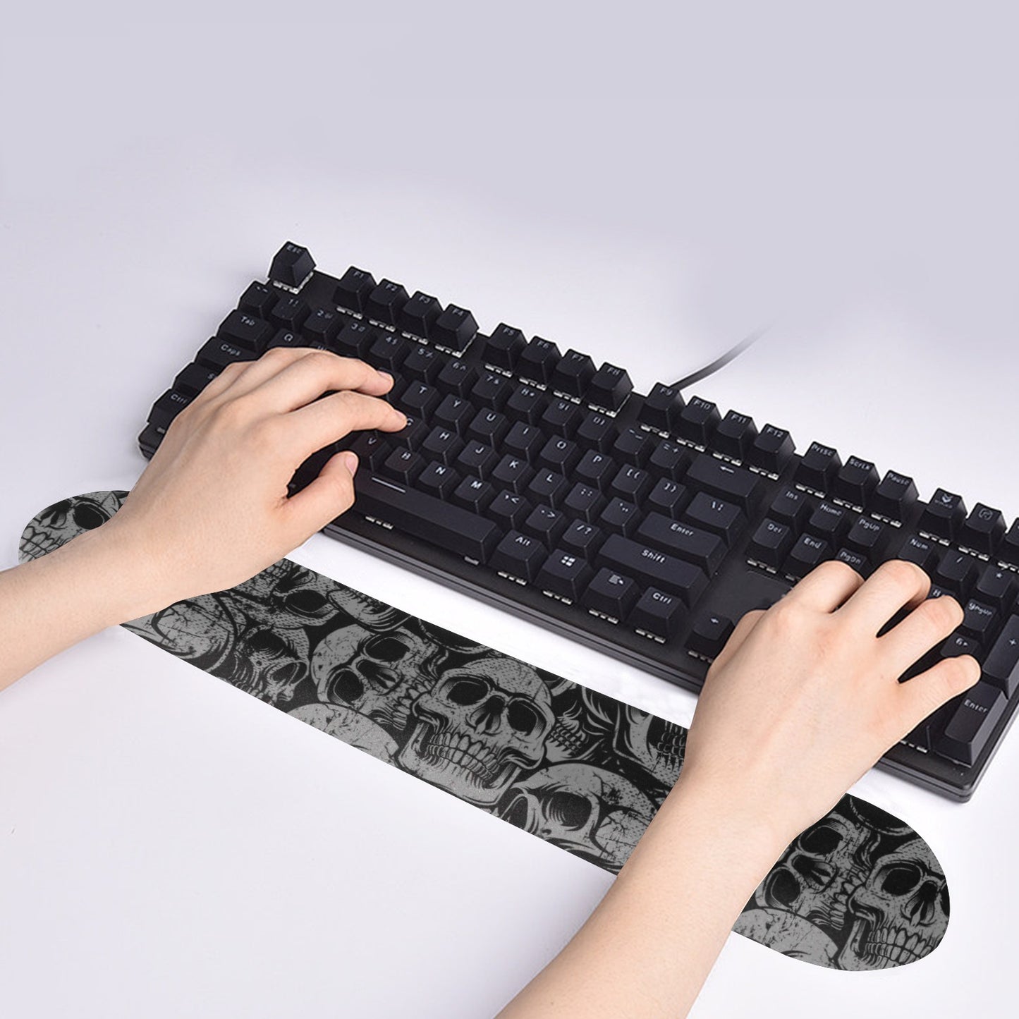 Silver Skull Keyboard Hand Rest