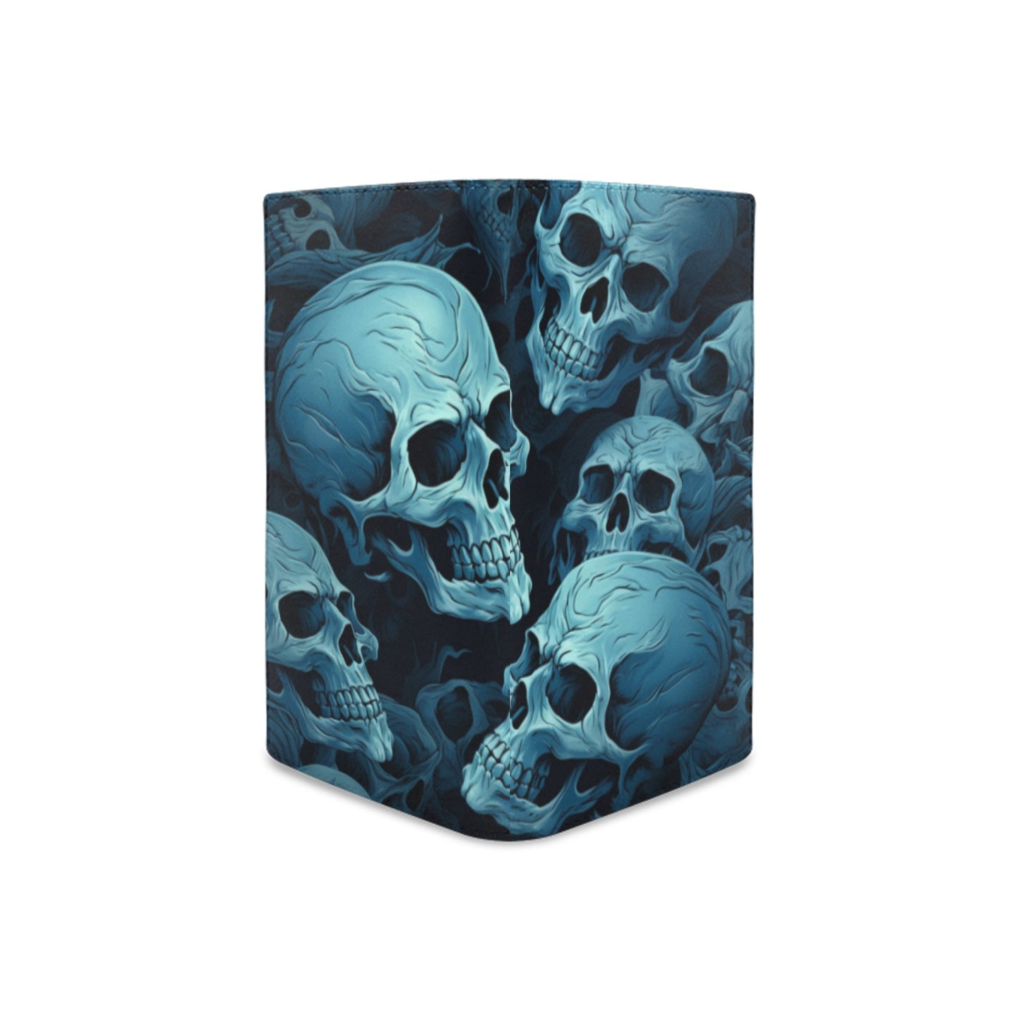 Blue Skull Leather Wallet