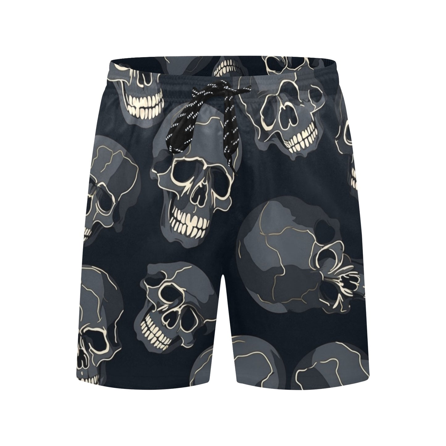 Grey Skull Beach Shorts