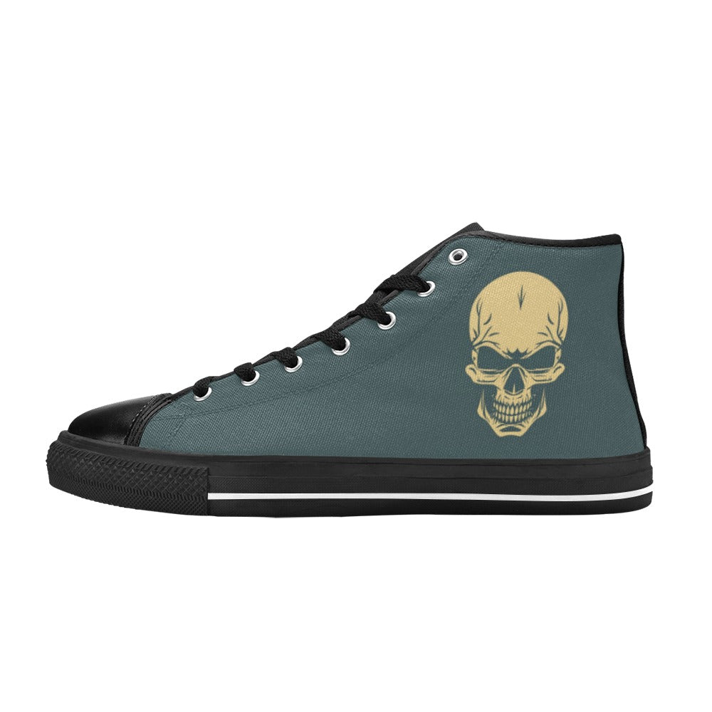 Smiling Skull Aquila High Top Canvas Shoes