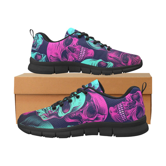 Neon Skulls Breathable Sneakers