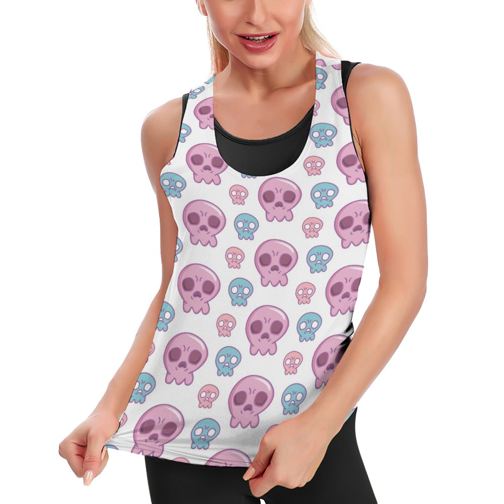 Candy Skulls Sweat-Absorbing Comfortable Yoga Vest