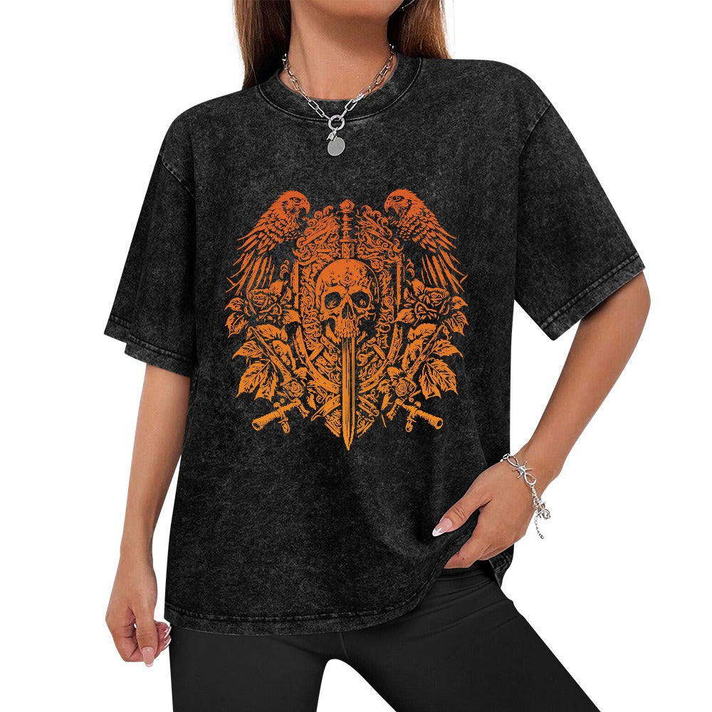 Skull Crest Wash Off Short Sleeved T-shirt