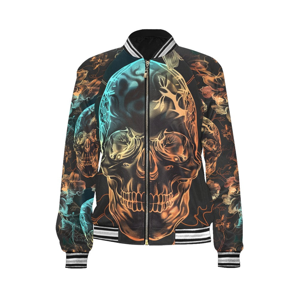 Ink Skulls Horizontal Stripes Jacket