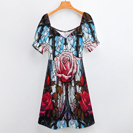 Stain Glass Rose Sweetheart Dress