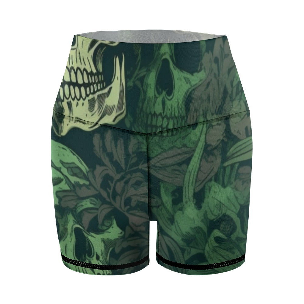 Gree skull pattern Beach Shorts