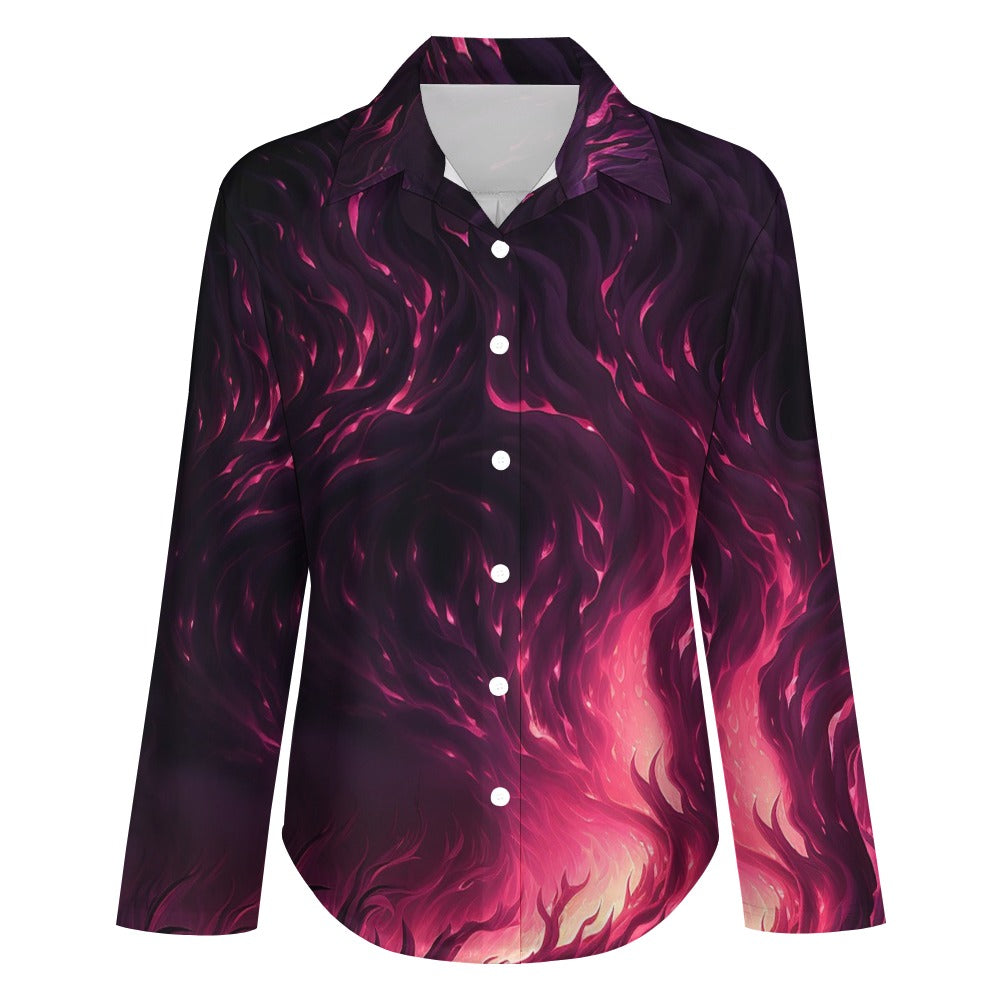 Midnight Nightmare Cropped Hem Shirt