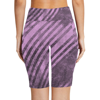 Fading Purple Stripes Workout Half Tights